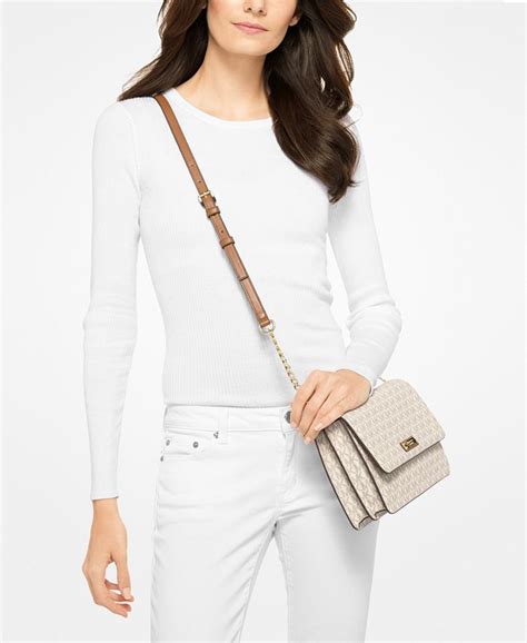 lg gusset crossbody michael kors|MICHAEL Michael Kors Signature Large Gusset Crossbody .